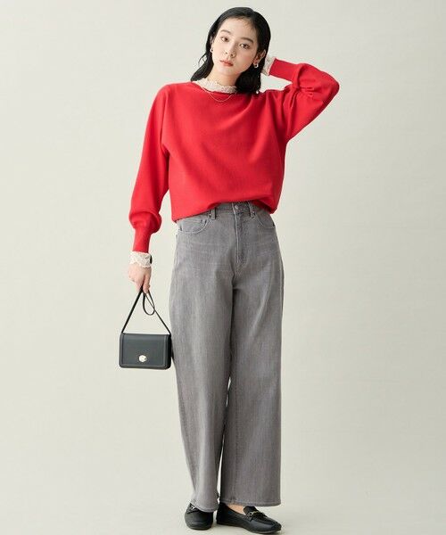 ANY / エニィ ニット・セーター | スプリングカラーニットドルマンプルオーバー | 詳細5