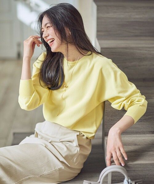 ANY / エニィ ニット・セーター | スプリングカラーニットドルマンプルオーバー | 詳細7