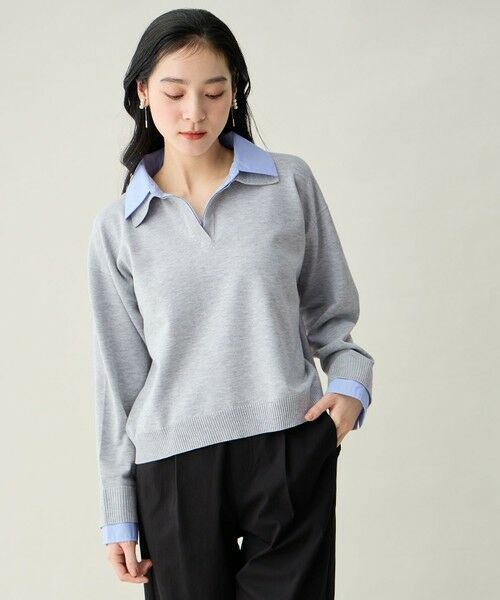 ANY / エニィ ニット・セーター | ファブリックコンビスキッパーニット | 詳細4
