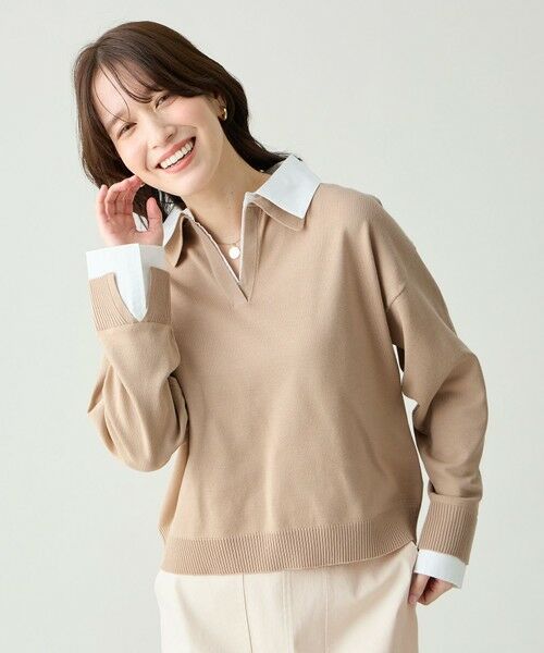 ANY / エニィ ニット・セーター | ファブリックコンビスキッパーニット | 詳細11