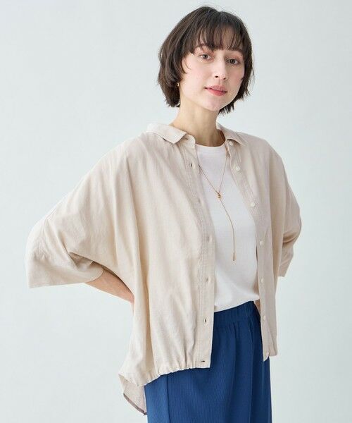 ANY / エニィ シャツ・ブラウス | ヨーロピアンリネンハーフスリーブシャツ | 詳細2