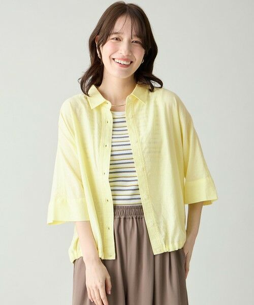 ANY / エニィ シャツ・ブラウス | ヨーロピアンリネンハーフスリーブシャツ | 詳細8