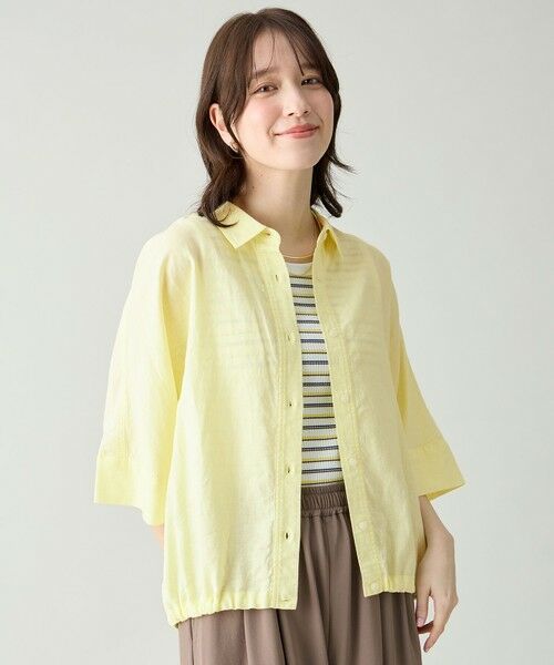 ANY / エニィ シャツ・ブラウス | ヨーロピアンリネンハーフスリーブシャツ | 詳細9