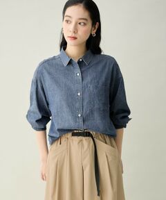 ANY / エニィ シャツ・ブラウス | シアーデニムオーバーシャツ
