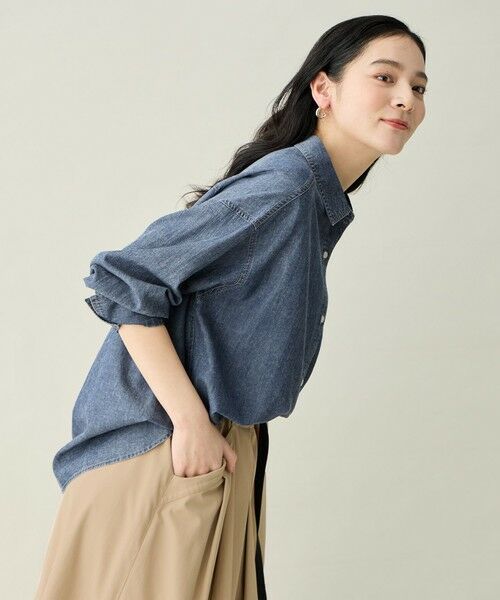 ANY / エニィ シャツ・ブラウス | シアーデニムオーバーシャツ | 詳細7