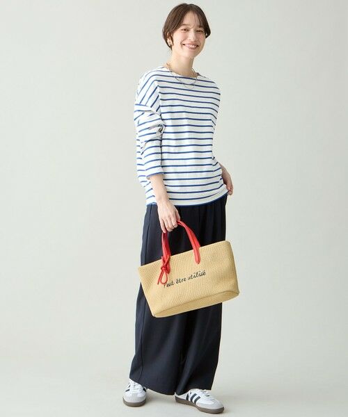 ANY / エニィ トートバッグ | ワイドフェイクラフィアトートバッグ | 詳細1