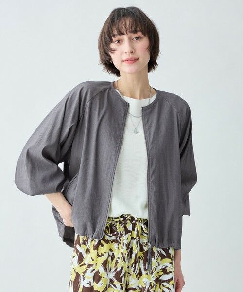 ANY / エニィ ブルゾン | 7daysデイリーリラックスブルゾン（グレーシャンブレー）