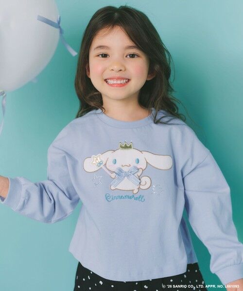 ANY / エニィ カットソー | 【シナモロール×ANY KIDS】アップリケ 長袖Tシャツ（サックスブルー）
