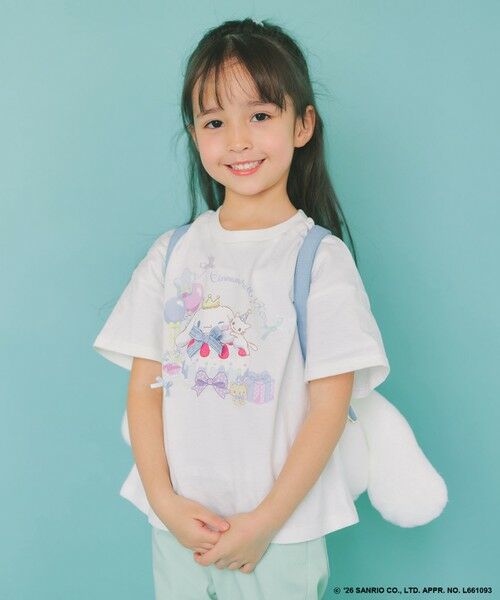 ANY / エニィ カットソー | 【シナモロール×ANY KIDS】プリント 半袖Tシャツ（オフホワイト）