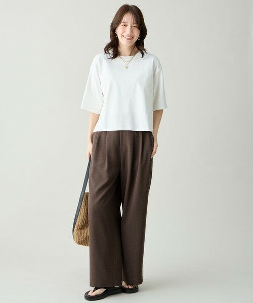 ANY / エニィ カットソー | 【Sサイズあり】オーガニックコットンスムース5分袖Tシャツ | 詳細2