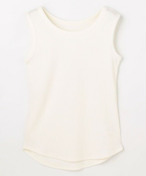 ANY / エニィ タンクトップ | テレコラウンドヘムタンクトップ（ホワイト）