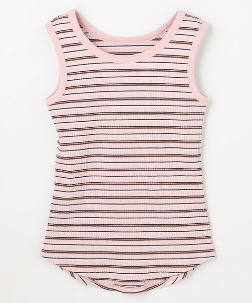 ANY / エニィ タンクトップ | テレコラウンドヘムタンクトップ（ピンクベース）