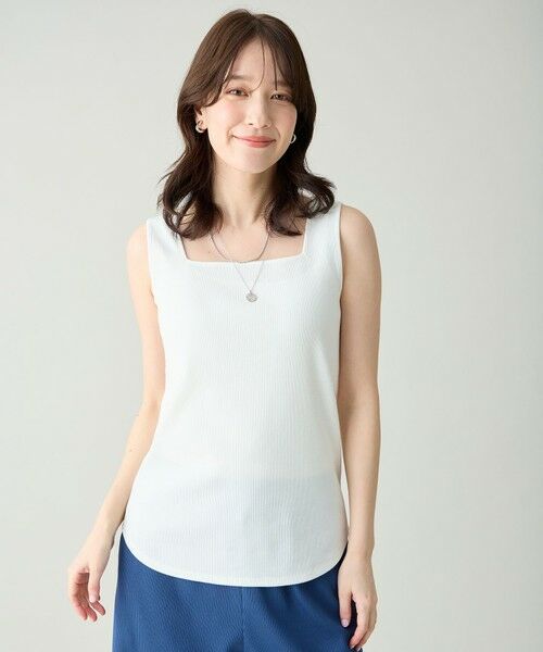 ANY / エニィ タンクトップ | 2WAYネックタンクトップ（ホワイト）