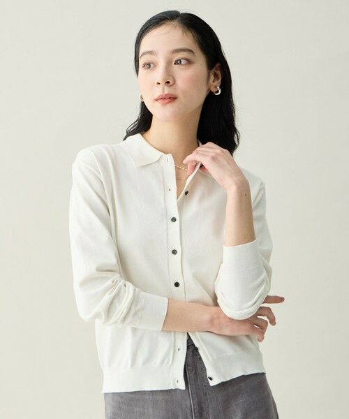ANY / エニィ カーディガン・ボレロ | コットンブレンドポロカーデ | 詳細2