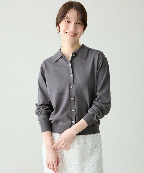 ANY / エニィ カーディガン・ボレロ | コットンブレンドポロカーデ | 詳細8