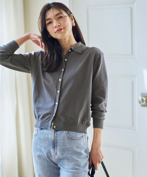 ANY / エニィ カーディガン・ボレロ | コットンブレンドポロカーデ | 詳細8