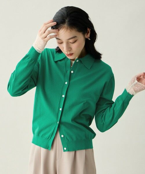 ANY / エニィ カーディガン・ボレロ | コットンブレンドポロカーデ | 詳細20