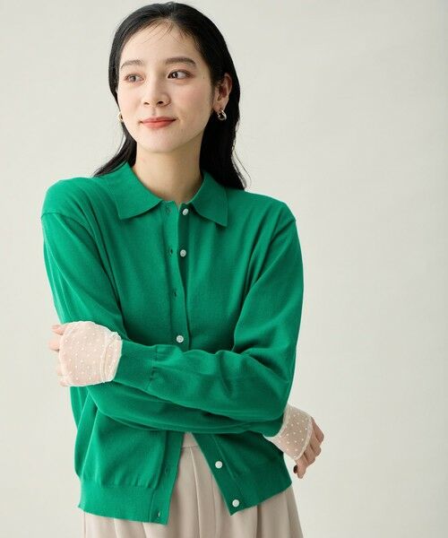 ANY / エニィ カーディガン・ボレロ | コットンブレンドポロカーデ | 詳細15