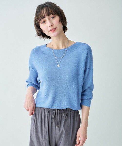 ANY / エニィ ニット・セーター | アクリルガーターニット（ブルー）