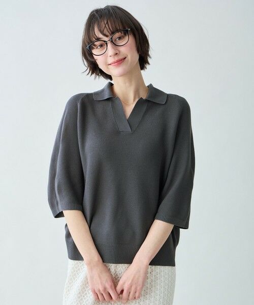 ANY / エニィ ニット・セーター | アクリルガーターポロ衿ニット | 詳細6