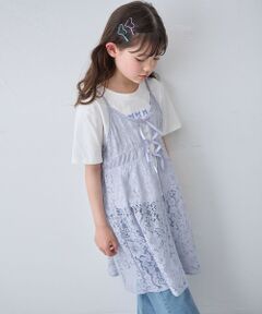 ANY / エニィ チュニック | 【2点セット】Tシャツ×レース キャミソールチュニック