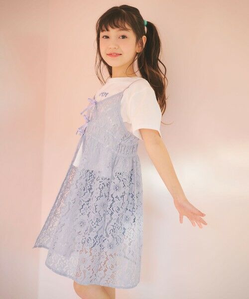 ANY / エニィ チュニック | 【2点セット】Tシャツ×レース キャミソールチュニック | 詳細9