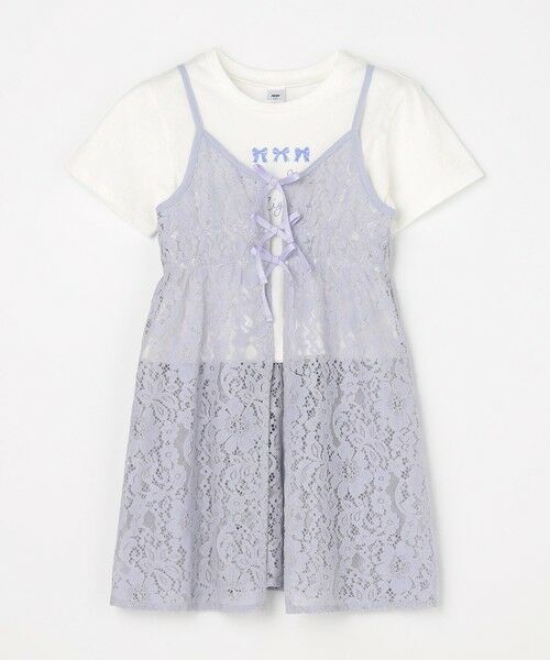 ANY / エニィ チュニック | 【2点セット】Tシャツ×レース キャミソールチュニック | 詳細12