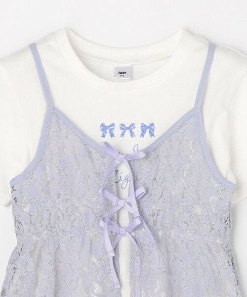 ANY / エニィ チュニック | 【2点セット】Tシャツ×レース キャミソールチュニック | 詳細14