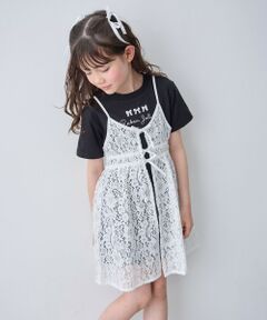 ANY / エニィ ドレス | 【2点セット】Tシャツ×レース キャミソールチュニック