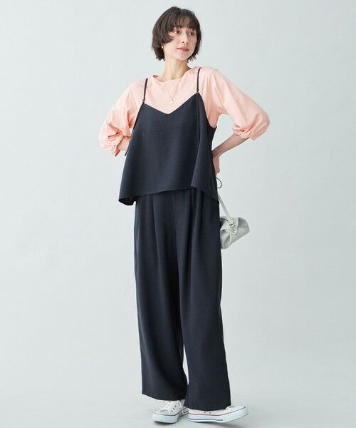 ANY / エニィ セットアップ | 【2SET】2WAYビスチェ×ワイドパンツセットアップ（ネイビー）