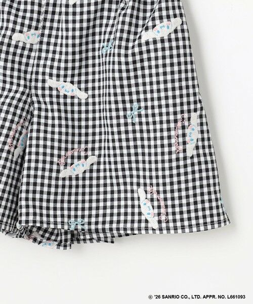 ANY / エニィ ショート・ハーフ・半端丈パンツ | 【シナモロール×ANY KIDS】刺繍 ギンガムキュロット | 詳細8