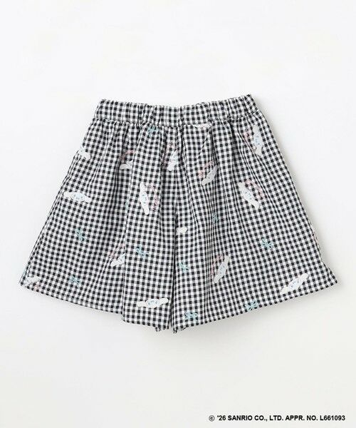 ANY / エニィ ショート・ハーフ・半端丈パンツ | 【シナモロール×ANY KIDS】刺繍 ギンガムキュロット | 詳細3