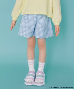 ANY / エニィ ショート・ハーフ・半端丈パンツ | 【シナモロール×ANY KIDS】刺繍 ギンガムキュロット