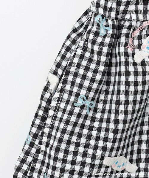 ANY / エニィ ショート・ハーフ・半端丈パンツ | 【シナモロール×ANY KIDS】刺繍 ギンガムキュロット | 詳細7
