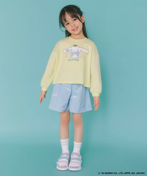 ANY / エニィ ショート・ハーフ・半端丈パンツ | 【シナモロール×ANY KIDS】刺繍 ギンガムキュロット | 詳細10