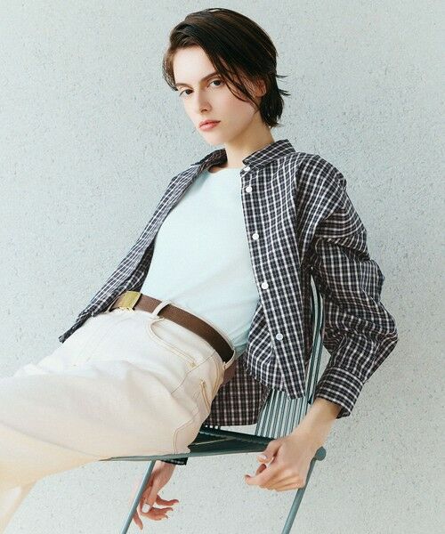 ANY / エニィ シャツ・ブラウス | 【POLO BCS別注】プレッピークロップドシャツ（ブラックチェック）