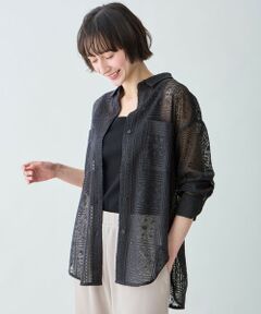 ANY / エニィ シャツ・ブラウス | レースオーバーシャツ