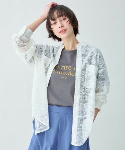 ANY / エニィ シャツ・ブラウス | レースオーバーシャツ | 詳細1