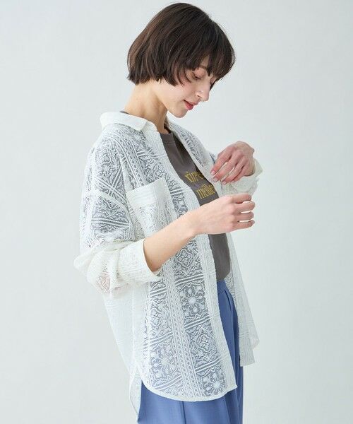 ANY / エニィ シャツ・ブラウス | レースオーバーシャツ | 詳細2