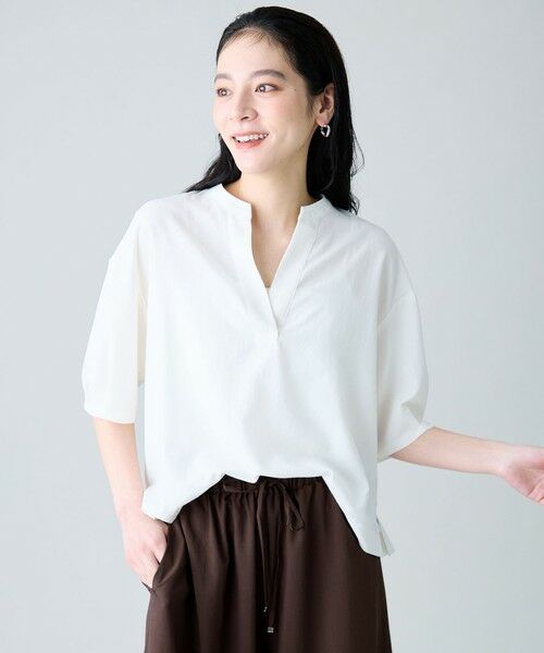 ANY / エニィ シャツ・ブラウス | 楽映えスキッパーブラウス（エクリュ）