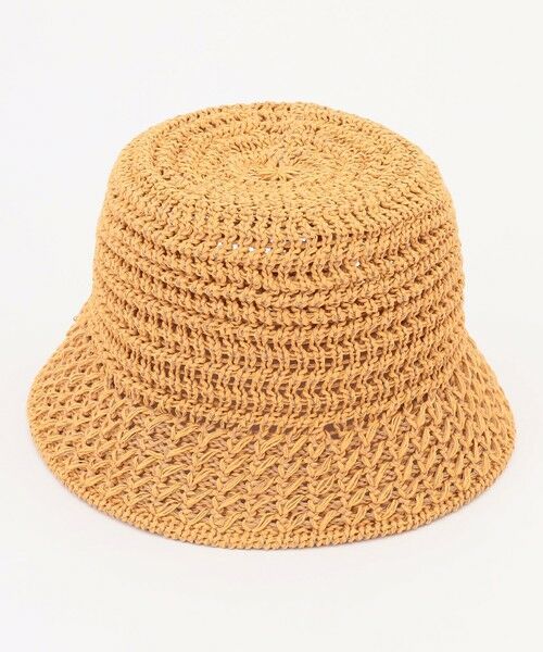 ANY / エニィ ハット | フェイクラフィアニットバケット（ベージュ）