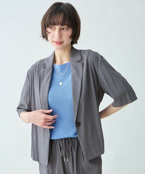 ANY / エニィ テーラードジャケット | 7daysデイリーリラックスジャケット（グレーシャンブレー（一部店舗限定色））