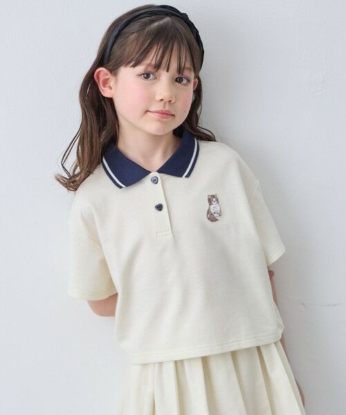 ANY / エニィ ポロシャツ | 【洗濯機可能/吸汗速乾】ドライタッチ ショート丈ポロシャツ（エクリュ）