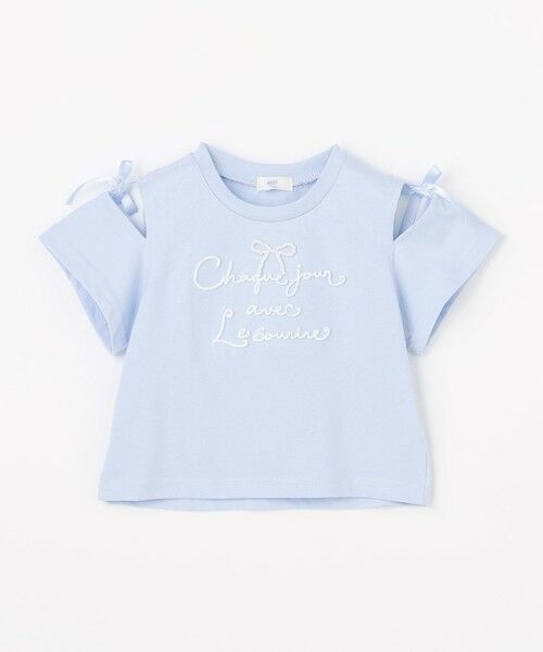 ANY / エニィ カットソー | 【洗濯機可能】肩あき ロゴ刺繍Tシャツ | 詳細12