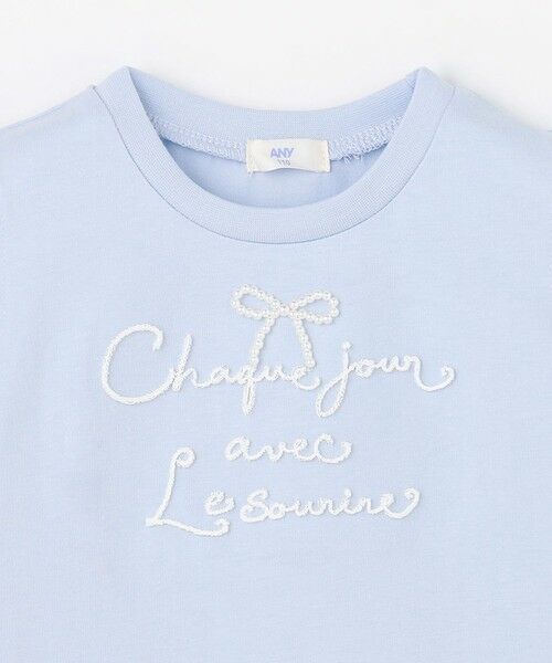 ANY / エニィ カットソー | 【洗濯機可能】肩あき ロゴ刺繍Tシャツ | 詳細14