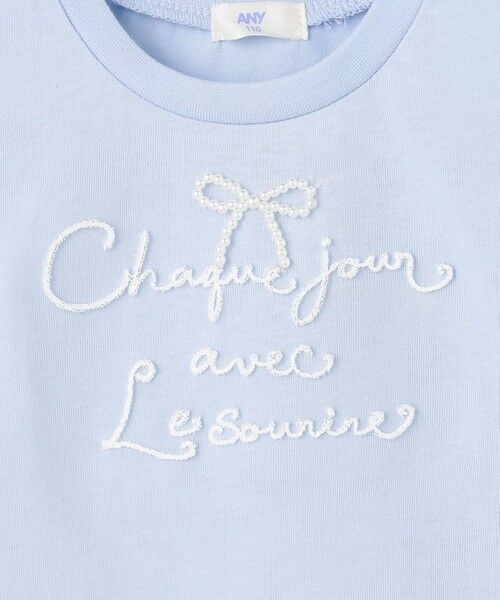 ANY / エニィ カットソー | 【洗濯機可能】肩あき ロゴ刺繍Tシャツ | 詳細15