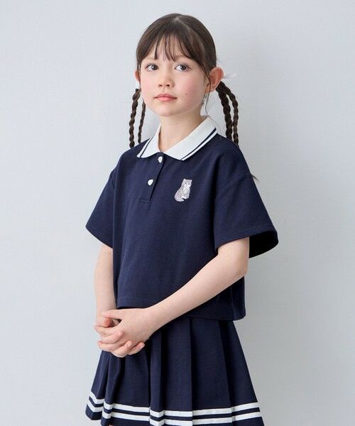 ANY / エニィ ポロシャツ | 【新色追加】ドライタッチ ショート丈ポロシャツ（ネイビー）