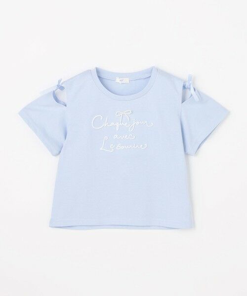 ANY / エニィ カットソー | 【洗濯機可能】肩あき ロゴ刺繍Tシャツ | 詳細12