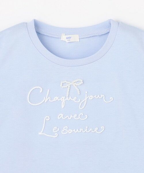 ANY / エニィ カットソー | 【洗濯機可能】肩あき ロゴ刺繍Tシャツ | 詳細14
