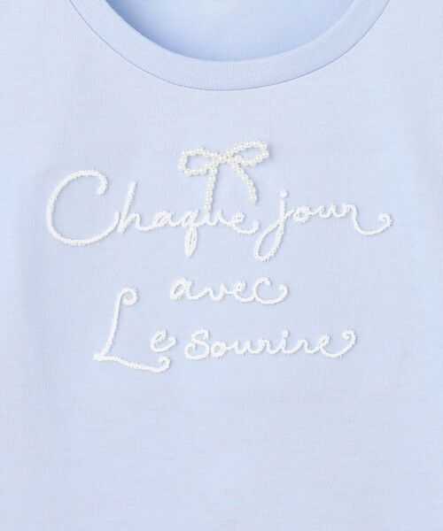 ANY / エニィ カットソー | 【洗濯機可能】肩あき ロゴ刺繍Tシャツ | 詳細15